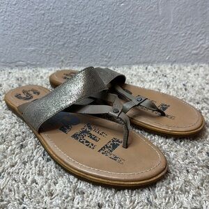 SOREL Ella gold brown slip on sandals size 10.5